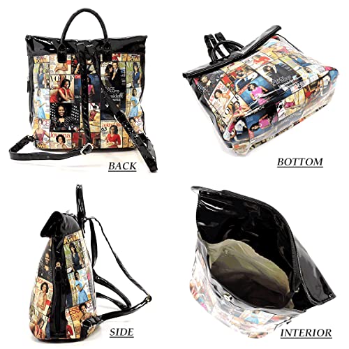 Image of Michelle Obama Magazine Cover Collage Backpack Womens Fashion Purse Handbag