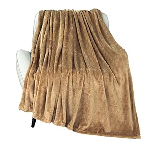 TOONOW Fleece Blanket Super Soft Cozy Throw Blanket 50″ x 60″, Lightweight Fuzzy Comfy Textured Flannel Blanket Winter Warm Plush Throw Blankets for Couch, Sofa, Bed, Camel