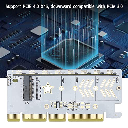 VBESTLIFE PCIe to NVMe Adapter Card, 64Gbps PCIe 4.0 X16 NVMe SSD to PCIe Card for 2230, 2242, 2260 - Image 2