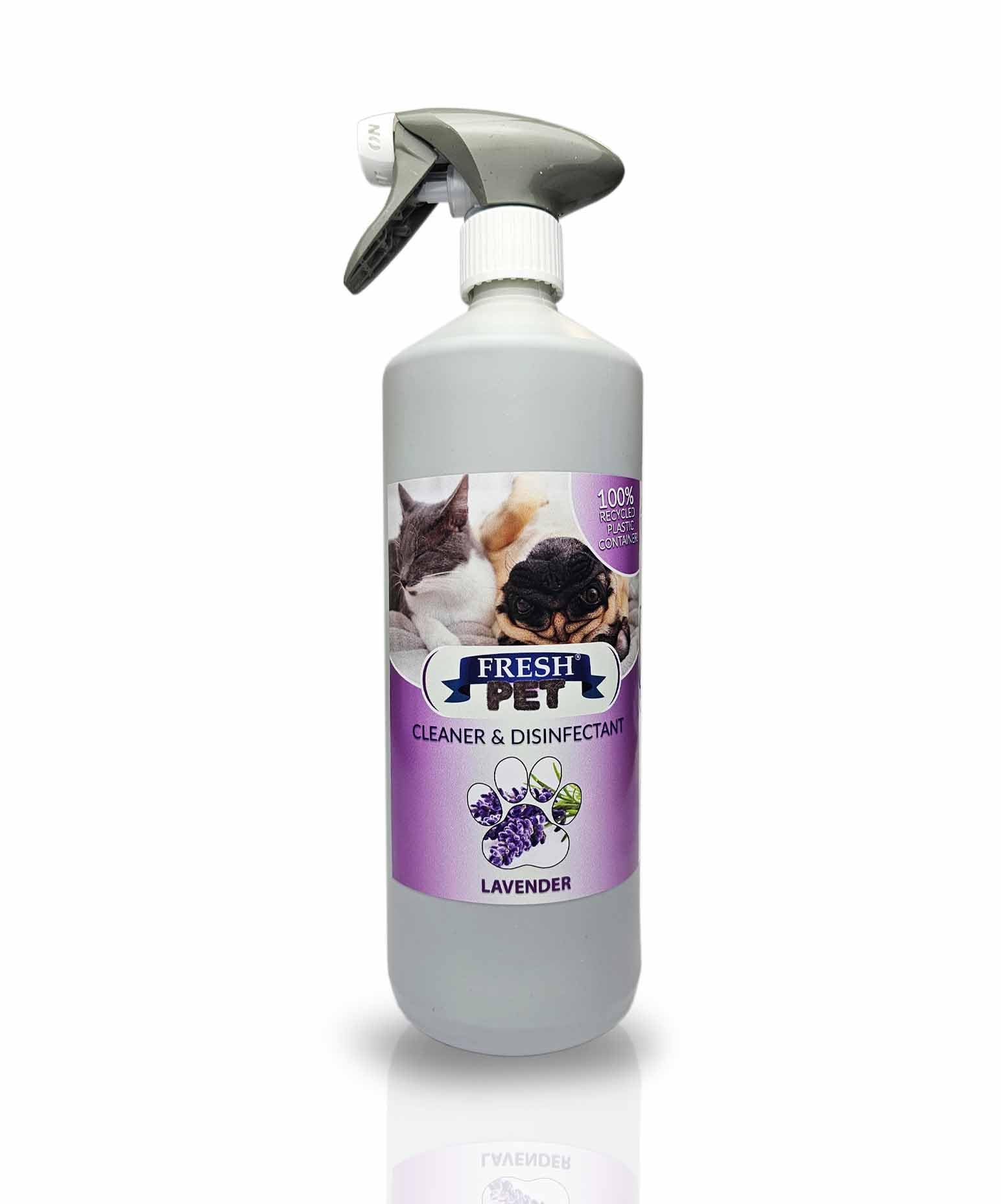 Trade Chemicals Pet Disinfectant 1L with Spray, Deodoriser, Cleaner, Kennels, Artificial Grass, Fresh Pet (Lavender) — image 1