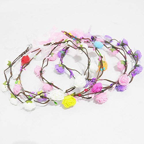 Tiara Flor Kit Com 4 Festa Carnaval Enfeite de Cabelo Noiva