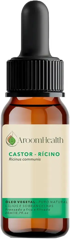 Óleo vegetal puro natural de Rícino Cílios e Sobrancelhas - 20 ml