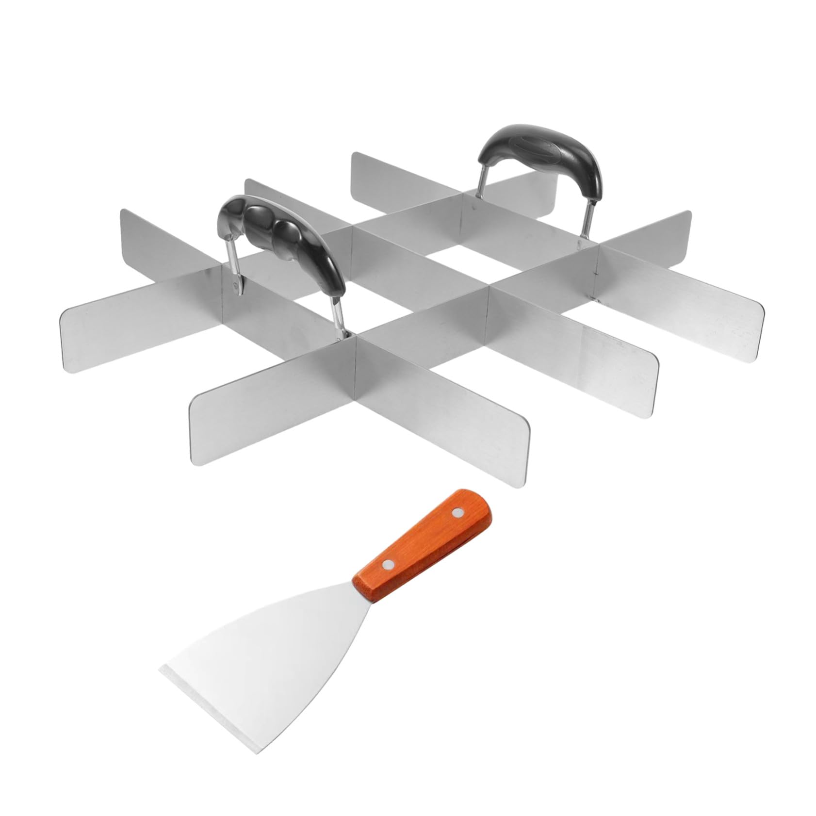 Hemobllo 2 Pièces Séparateur à Gâteau Diviseur à Gâteau Acier Inoxydable Coupé-gâteau Outil de Découpe de Tartes Accessoire de Pâtisserie
