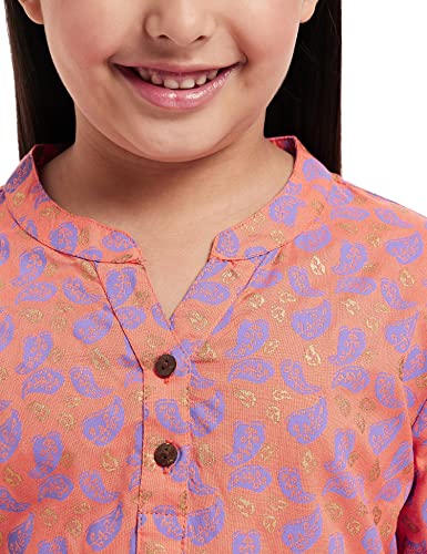 Image of Amazon Brand - Jam & Honey Girl's Cotton Regular Short Kurti