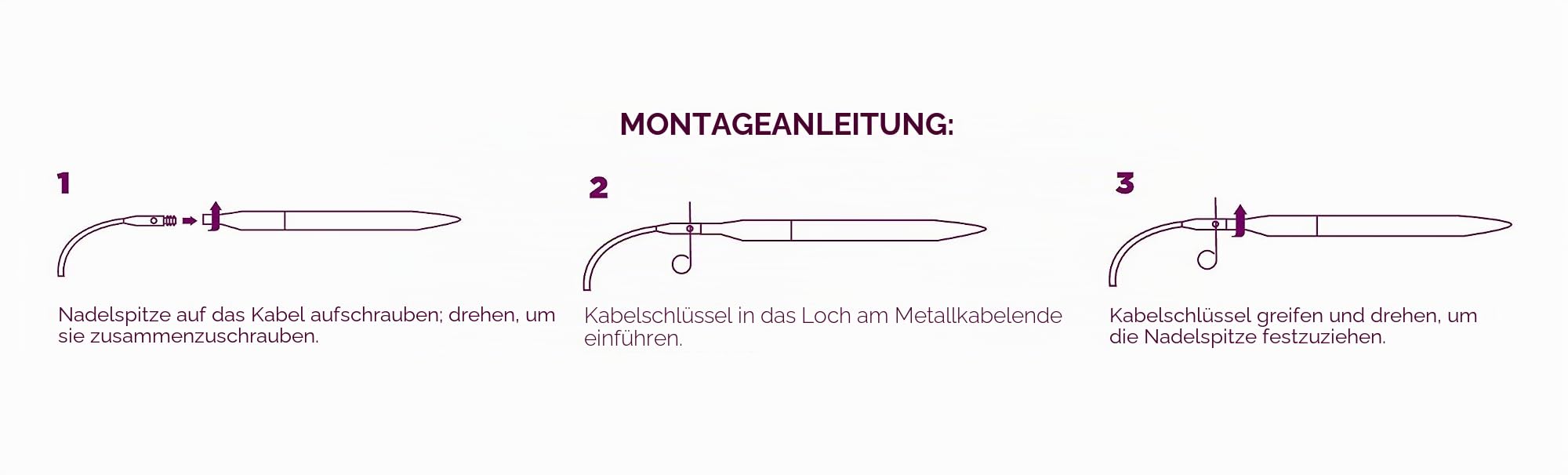Knit Picks Options Stricknadel-Set aus Holz, kurze Spitze, auswechselbar, 7,5 cm