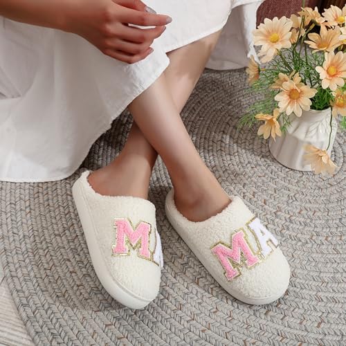 Image of LNERIP Slippers Winter Womens Mens Fluffy Plush Slippers Animals Cute Cartoon House Slippers Cuddly Warm Shoes Indoor Outdoor Girls Women