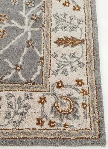 Image of 4x6 Ft Wool Tufted Rug - Compact Handcrafted Carpet for Small Living Rooms, Bedrooms & Study Areas