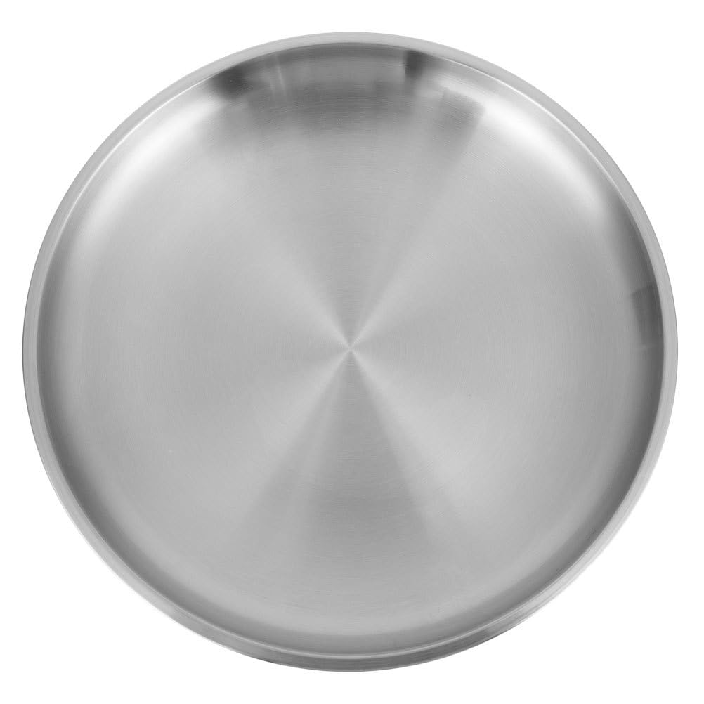 Cabilock Edelstahl-Snacktablett Mit 6 Fächern & Deckel – 26 Cm Rund, Spülmaschinenfest Für Picknick & Büro