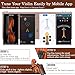 Violin 4/4 Full Size Kit for Beginners, Glossy Violin Fiddle Set for Adults, Students with Violin Case, Bow, Rosin, Fingerboard Sticker, Shoulder Rest, Extra Strings and Bridge(Plywood, Full)