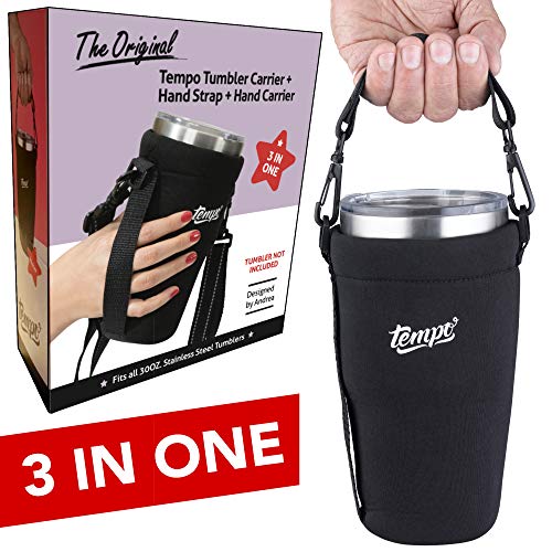 Tempo Tumbler Carrier & Tumbler Holder, 3in1 Tumbler Holder Handle w/Shoulder, Hand