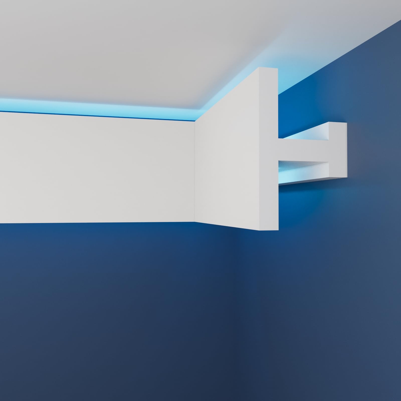 WOLDECOR LED Coving for Ceilings – Premium Extruded Polystyrene Cornice Moulding Trim, Lightweight and Paintable XPS Decorative LED Cornice Coving, LED Compatible (WLL17, 6 Meters)