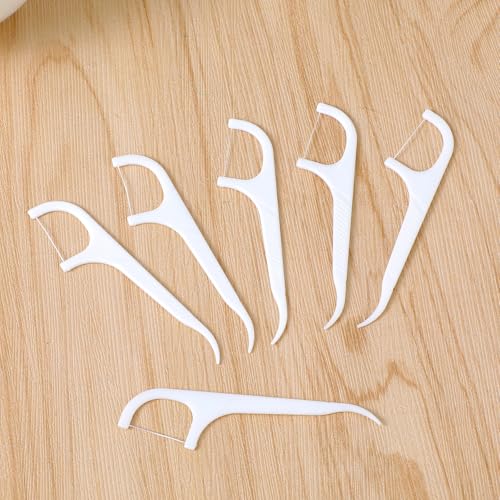 Image of Portable Dental Floss Dispenser Refillable Dental Flossers Case Automatic Travel Flosses Pick Organizer Pocket Flosses Boxes with 40 Floss Picks for Cleaning Teeth
