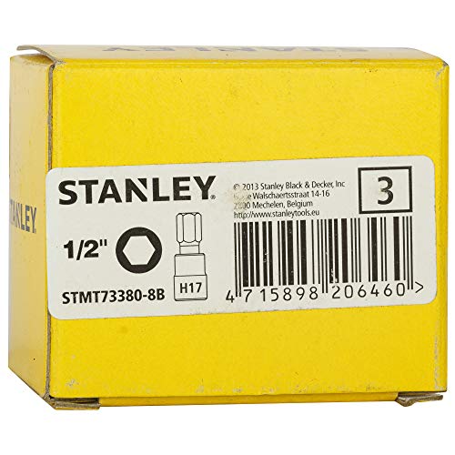 Image of Stanley s 2 steel Stmt73380-8B 1 /2'' 17Mm Hexagonal Bit Socket