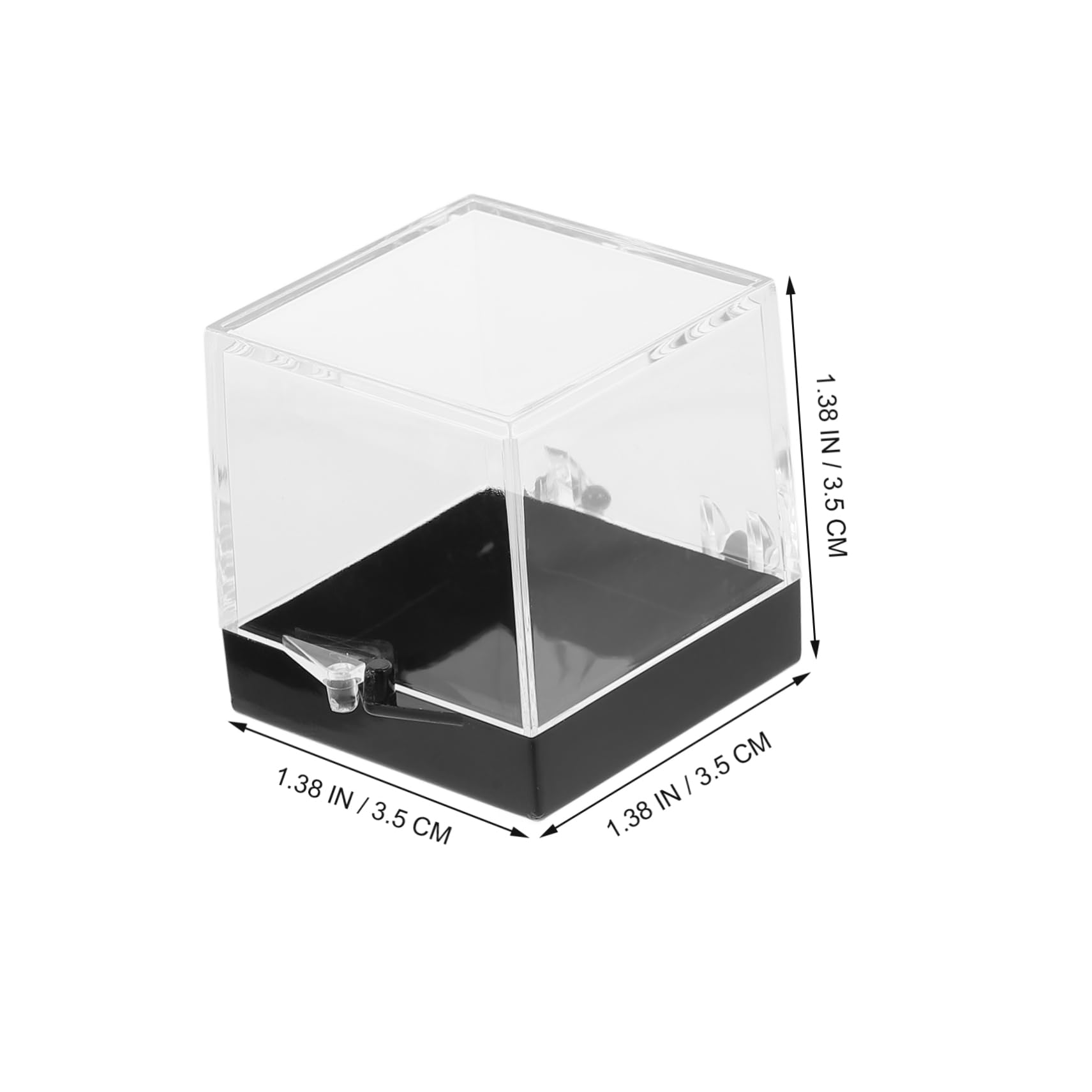 ARTIBETTER 6pcs Box Specimen Display Box Jewelry Display Transparent Display Case Jewelry Holder Cases Rock Display Case Sample Clear Container Cubes Display Shelves Stand Toy Mineral Plastic