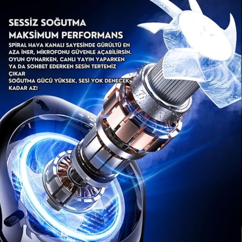 Polham MagSafe ve Klipsli Süper Hızlı Telefon Soğutucu | 5000RPM, RGB LED, Dijital Isı Göstergeli
