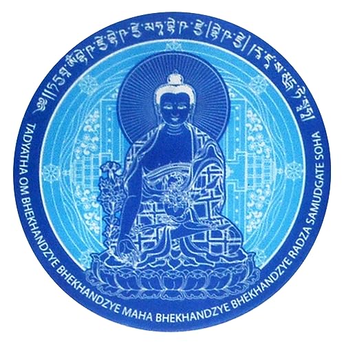 Feng Shui 5 Pieces Medicine Buddha Window Sticker Amulet Auspicious Happiness and Longevity Home Wall Stickers