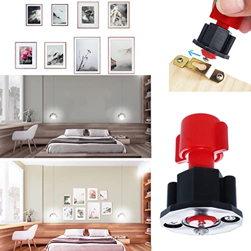 Image of DIKOO Picture Hanging Mark Hole Tool and Level Kit for Frame Mural Hanging | Frame Hanging Hanger Helper Tool for Picture Mural Artworks Mounting -Used for Marking Slots Nail Keyhole etc Location Tools