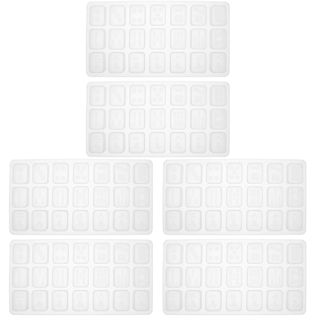 Moules en résine pour Mahjong COHEALI en silicone - Lot de 6
