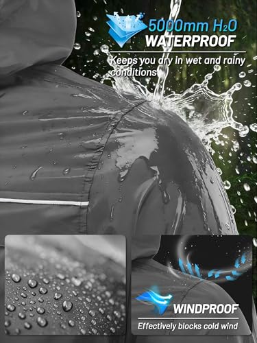 Image of SWISSWELL Mens Rain Jacket & Coats Packable Lightweight Waterproof Rain Shell Hooded for Golf Travel Hiking