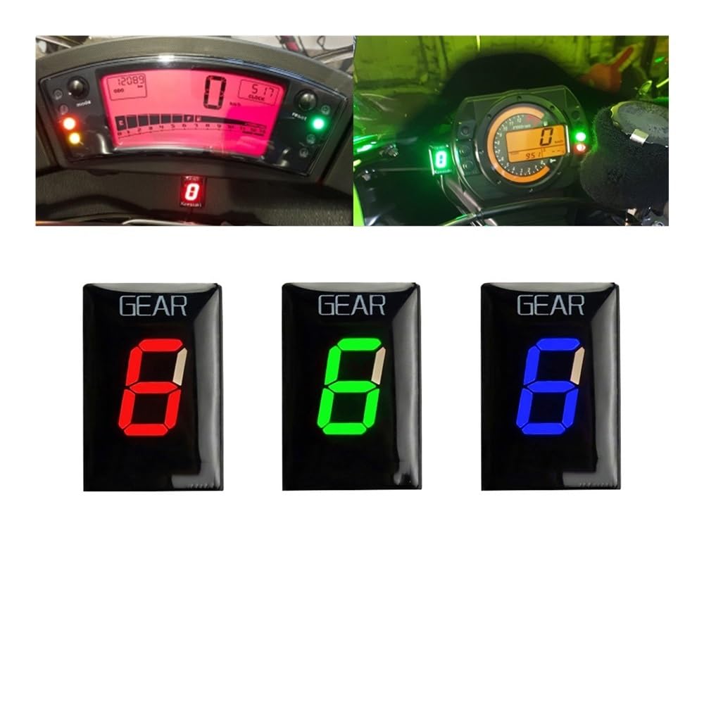 Indicatore di Marcia Digitale per Moto GSF650 GSF 650 2006 2007 2008 2009-2014 2015 Accessori per Moto Indicatore di Marcia da 1 a 6 velocità (Arancione)