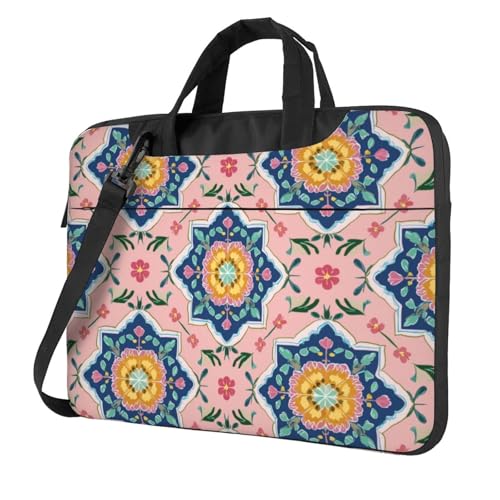 Maletín Mandala Bloom Floral para Laptop 14" Impermeable miniatura 1