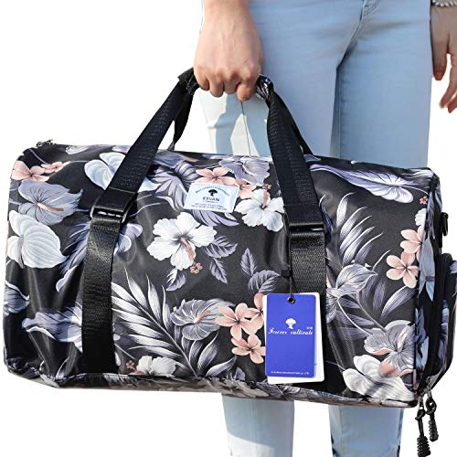 Original Floral Water Resistant Duffel Bag Gym bag Weekender Travel Bag for Gym Beach Travel School Daily Bags