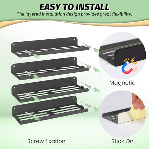 Image of 4 Pack Flavor Pods Holder Compatible with Ninja Thirsti,Magnetic Spice Rack Organizer for Refrigerator and Oven,Kitchen Organizers and Storage (Grey)
