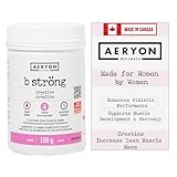 B Ströng Creatine for Women by Aeryon Wellness | Made in Canada | Supports Muscle Development, Muscle Recovery, and Athletic Performance | Creatine Monohydrate Powder (150g, 30 servings)