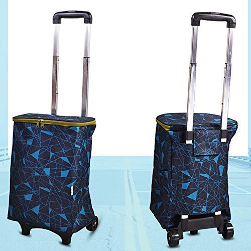 JINKEBIN Trolley. Leichte Shopping Trolley Aluminium-Legierung Zwei-Rad Flachstützrahmen Multi-Speed-Teleskopstange… – Bild 4