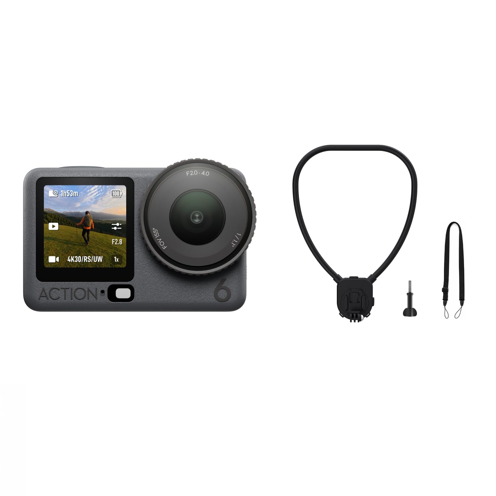 Osmo Action 6 8K Waterproof Action Camera Bundle, POV Vlogging Camera