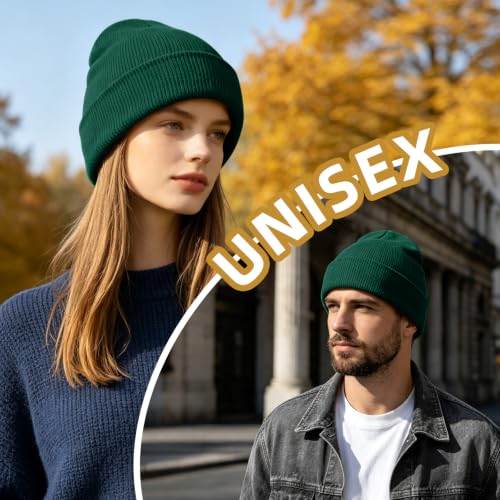 Image of ZOORON 1&2 Pack Beanie for Men Women Slouchy Beanie Hats Winter Knit Caps Soft Ski Hat Unisex