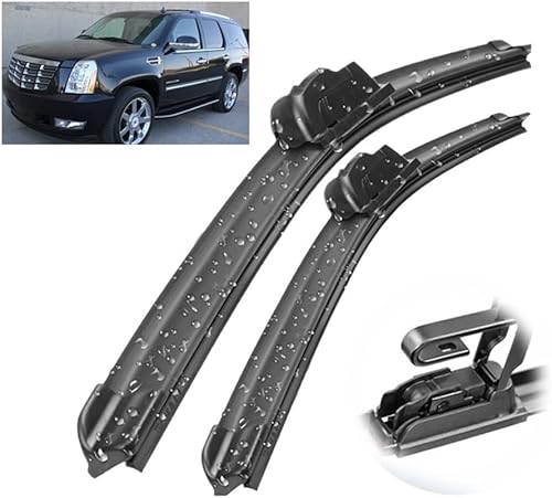 Escobillas de limpiaparabrisas delantero compatibles con Cadillac Escalade 2009-2014 para parabrisas de automóvil, cepillos de lluvia de 22 pulgadas