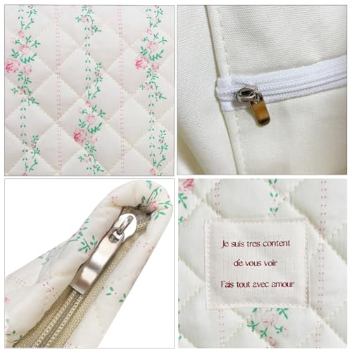 Image of Sunwel Fashion Top Zipper Floral Quilted Bag Small Tote Bag for Women
