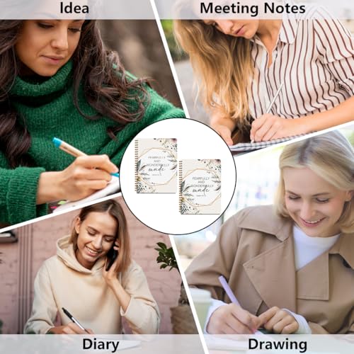 Image of MQBMQB 2Pcs Boho Floral Religious Spiral Notebooks for Women, Notebook College Ruled, Bible Verse Notebook Travel Journal for Writing, Flower Diary Christian Gifts for Women, A5(8.3x5.8inch)