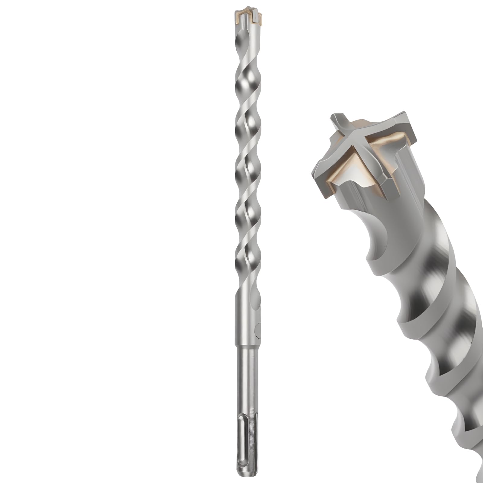 MOXPIFY 16mm Masonry Drill Bit 210mm Long, Hammer SDS Drill Bit for Reinforced Concrete, Brick Walls, SDS Plus Shank (16mm x 210mm) — image 1