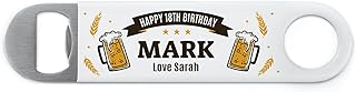 18th Birthday Gifts for Boys Grandson Nephew Brother, Personalised Bottle Opener For Men Him, 21st 30th 40th 50th 60th 70th Birthday Gifts for Dad Cousin Uncle Husband, ANY AGE and ANY NAME