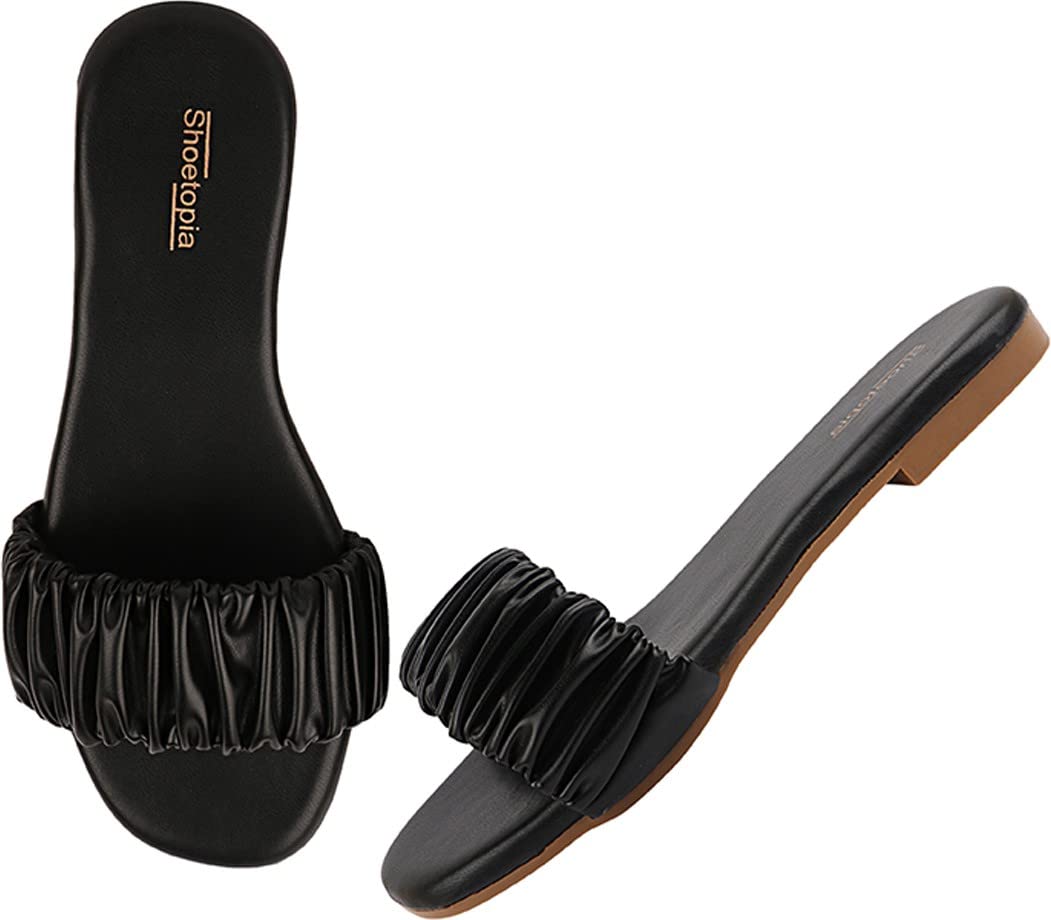 Shoetopia Girls Black Stylish Trending Flats-EU37 (B09NBMGQJ5) Amazon Price History, Amazon Price Tracker