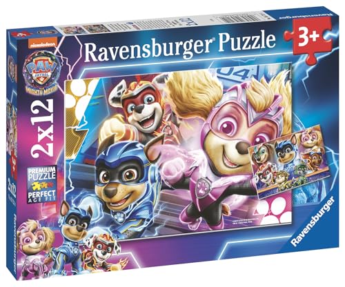 Ravensburger - Puzzle Enfant - Lot de 2 Puzzles 12 pièces - Une équipe Indestructible/Pat'Patrouille Film 2 - Fille ou garçon dès 3 Ans - Qualité supérieure - Carton épais et résistant - 05721