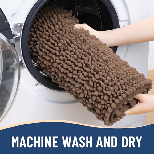 Image of Arotive Luxury Bathroom Rugs 36x24, Extra Soft Thick Absorbent Shaggy Chenille Bath Rugs, Machine Wash Dry, Bath Mats for Bathroom Floor, Tub and Shower, Home Decor Accessories, Mocha