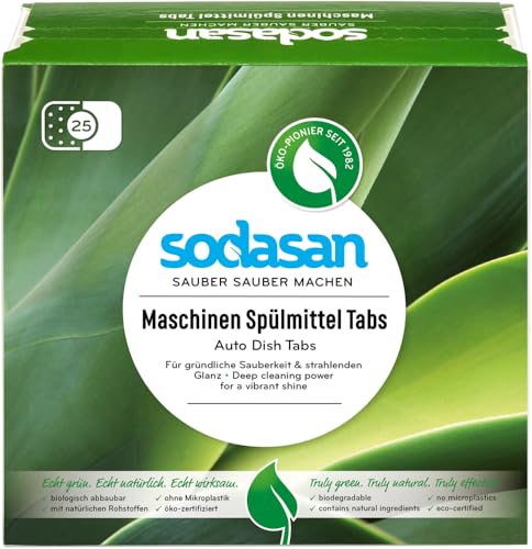 Image of Sodasan Machine Washing-Up Liquid Tabs, Pack of 25, 500 g