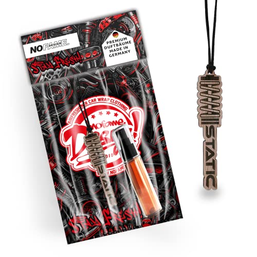 NoFame.Design Duftbaum aus Holz STATIC Perfekt für Autoliebhaber Inkl. 5ml Duftspray Luxus Edle Düfte Einzigartig