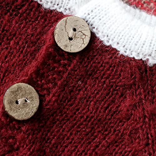 Yedaoiu Kerst Pasgeboren Baby Photo Shoot Props Outfits Haakkleding Santa Claus Red Hat Broek Photography Props (0-12m) voor verjaardagsfeestje en fotocadeau,Girl - Afbeelding 7