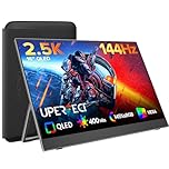UPERFECT 144Hz 2.5K Portable Monitor, 16" QLED 145% sRGB 400Nits 2560x1600, Mini HDMI USB-C Ports, 16:10 Gaming Matte Display w/VESA & Speaker, Compatible with Laptop/PS5/XBOX/Switch/Tablet/PC/Phone