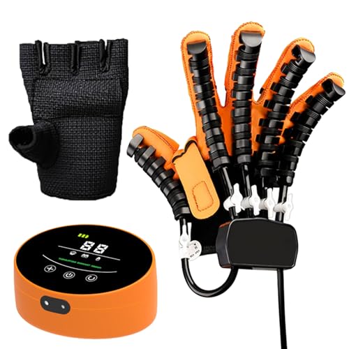 Guantes De Robot De RehabilitacióN De Manos Dedo Hemiplejia Equipo De RecuperacióN De Manos Ajuste De Intensidad Para Manos Con Artritis Hemiplejia Ictus ParáLisis Cer(Size:Mano derecha L,Color:A)