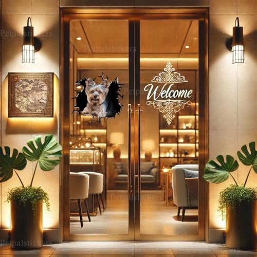 Image of Cute Dog Stickers for Car Window Decals Waterproof Funny Sticker (Yorkie Sticker Decal)