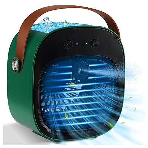 Portable Air Conditioners, 5200mAh Rechargeable Mini Air Conditioner Duration 5-10 hrs, Personal Air Cooler with 3 Speeds, Small Desk Air Conditioner for Bedroom, Office, Outdoor