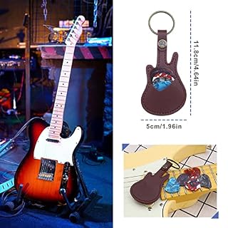 Porte-médiator pour Guitare Porte-clés en Cuir avec 5pcs Médiators de Guitare Mini Plectres Pack Étui Porte-clés pour… - Les Beatles, Paul McCartney, John Lennon, RIngo Starr, George Harrison Porte-médiator pour Guitare Porte-clés en Cuir avec 5pcs Médiators de Guitare Mini Plectres Pack Étui Porte-clés pour… – Image 3