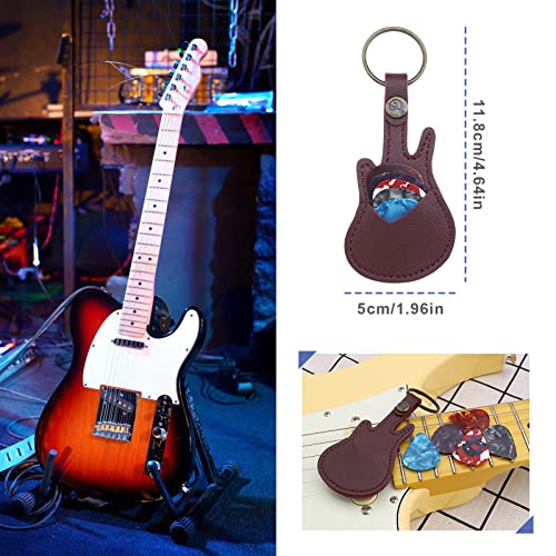 Porte-médiator pour Guitare Porte-clés en Cuir avec 5pcs Médiators de Guitare Mini Plectres Pack Étui Porte-clés pour… - Les Beatles, Paul McCartney, John Lennon, RIngo Starr, George Harrison Porte-médiator pour Guitare Porte-clés en Cuir avec 5pcs Médiators de Guitare Mini Plectres Pack Étui Porte-clés pour… – Image 4