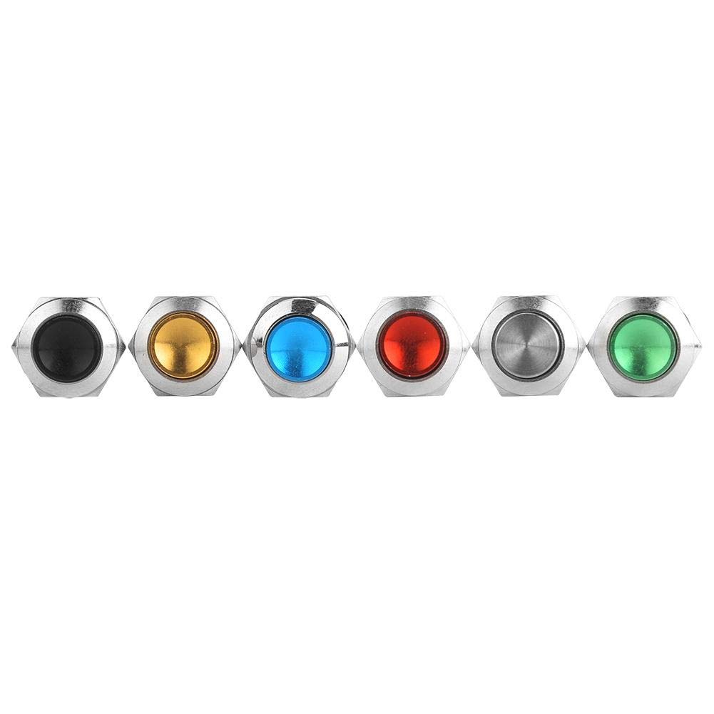 Interruttori A Pressione 5mm 16mm Pulsanti Momentanei A Pressione Metallici 5/7/10/12/16mm - Rosso, Verde, Giallo, Blu, Nero - Per Campanello Switch 2017