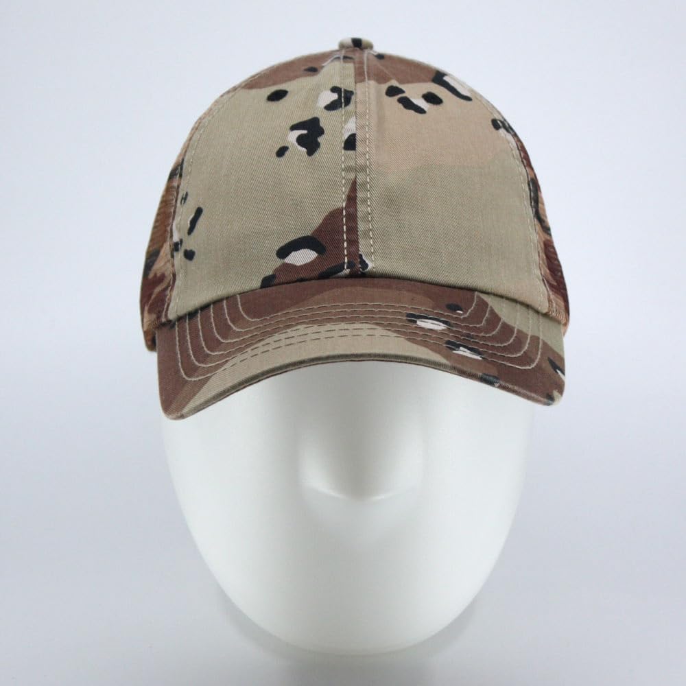 Tone on Tone US Flag Camo Cotton Adjustable Baseball Cap Boonie Hat - Image 4